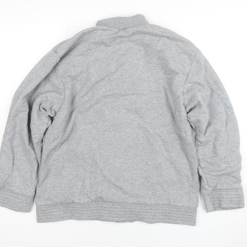 Nike Girls Grey Bomber Jacket Lined Cotton Blend Size 12-13 Years