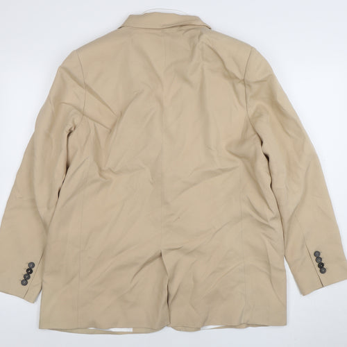 Zara Women Beige XL Single-Breasted Blazer Jacket