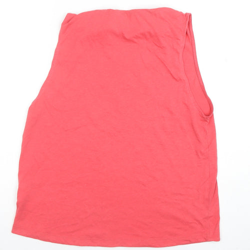 Adidas Womens Pink Sleeveless Logo Tank Top Size M