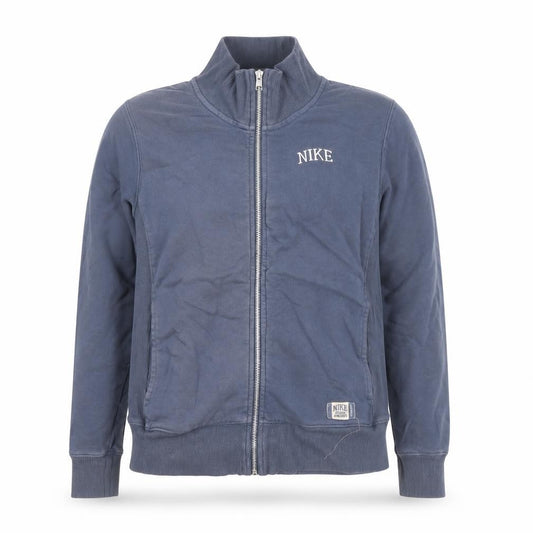 Front view of Nike Women’s Blue Full Zip Sweatshirt, size L, Classic Casual Style