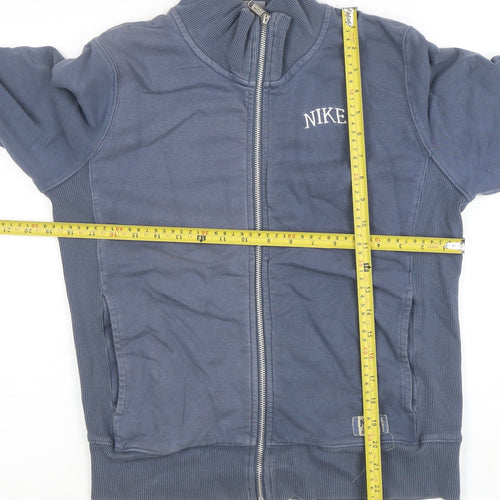 Nike Women’s Blue Full Zip Sweatshirt Size L Classic Casual Style