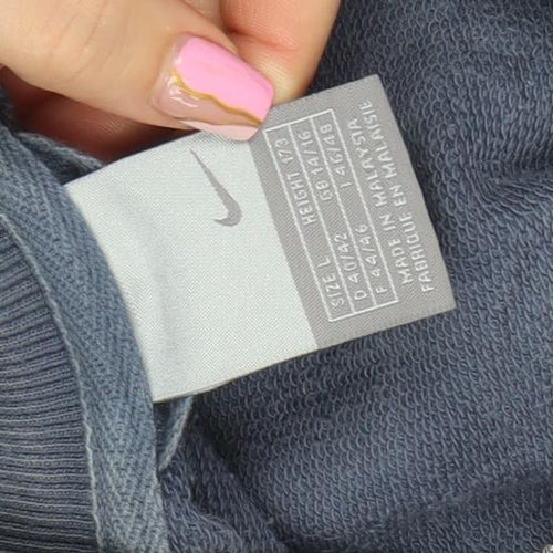 Nike Women’s Blue Full Zip Sweatshirt Size L Classic Casual Style