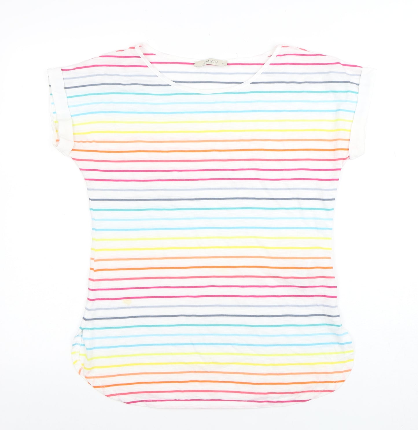 Oasis Women’s Multicoloured Striped Basic T-Shirt XS