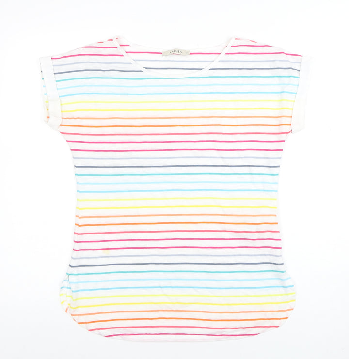 Oasis Women’s Multicoloured Striped Basic T-Shirt XS