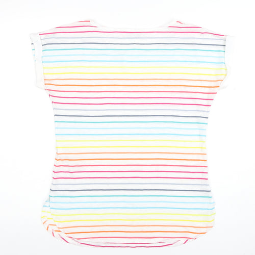 Oasis Women’s Multicoloured Striped Basic T-Shirt XS