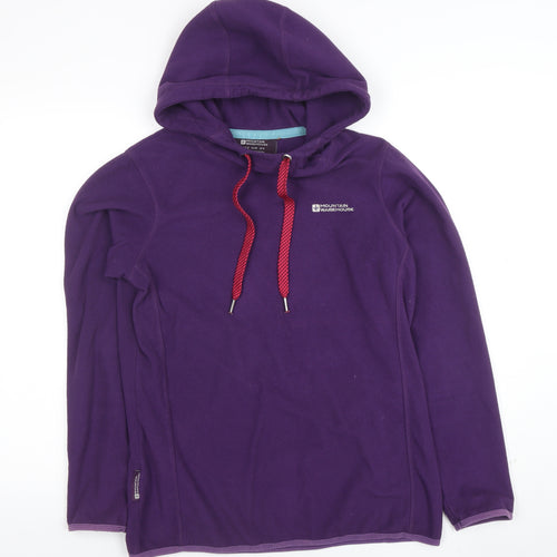Mountain Warehouse Womens Purple Pullover Hoodie UK 12 Fleece