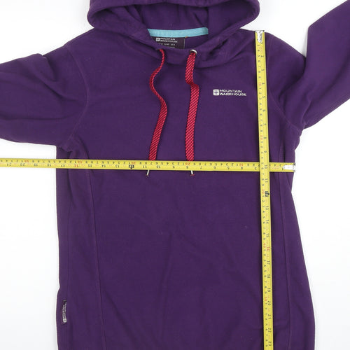 Mountain Warehouse Womens Purple Pullover Hoodie UK 12 Fleece