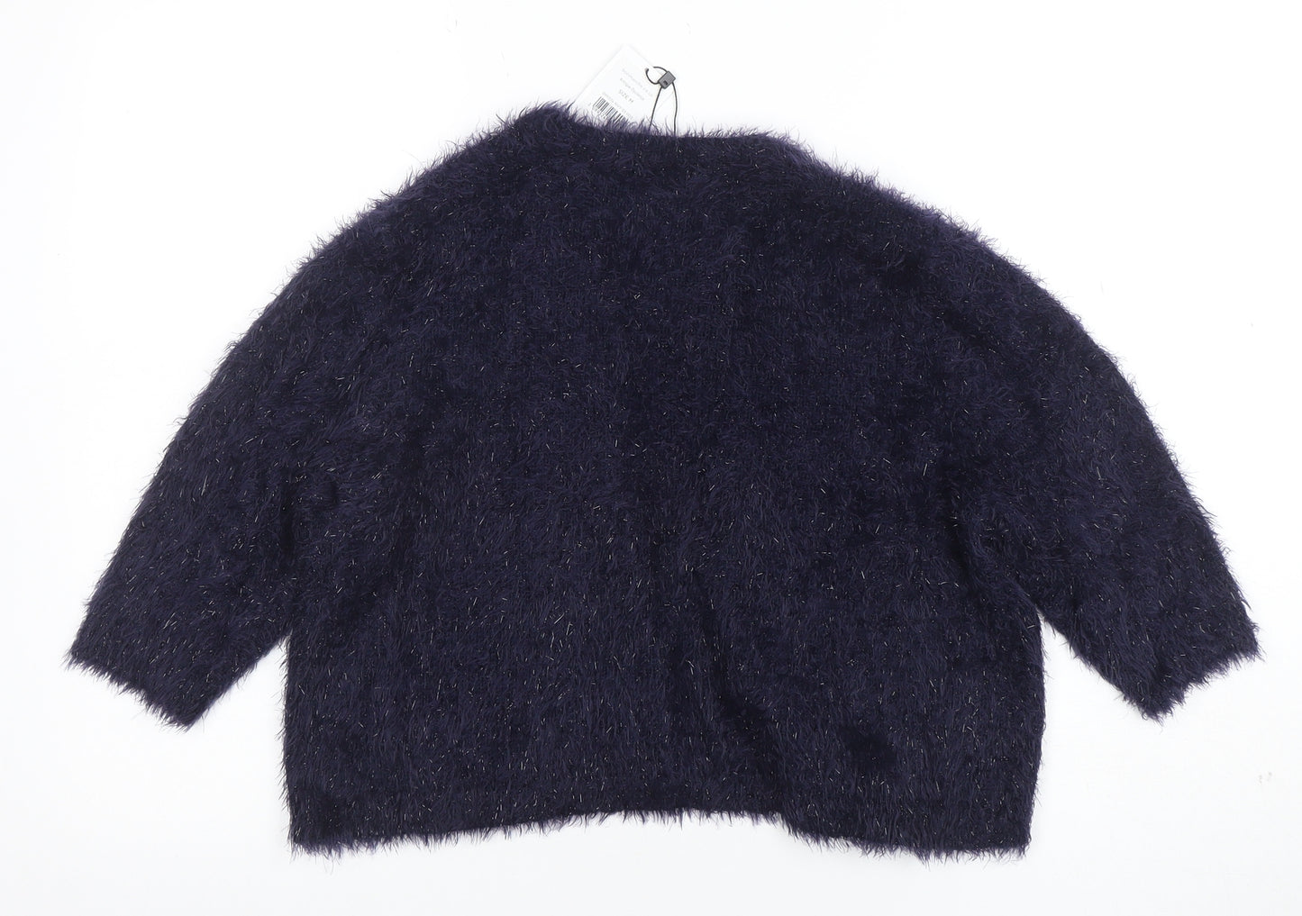 Bonmarché Women’s Blue Fluffy Open Front Cardigan Size M