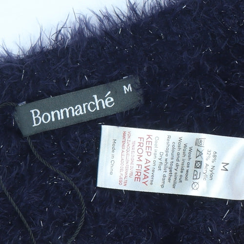 Bonmarché Women’s Blue Fluffy Open Front Cardigan Size M