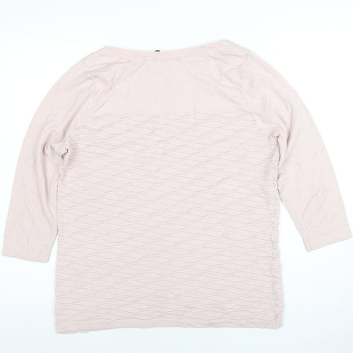 Principles by Ben de Lisi Women Beige Size 16 3/4 Sleeve Boat Neck Jumper