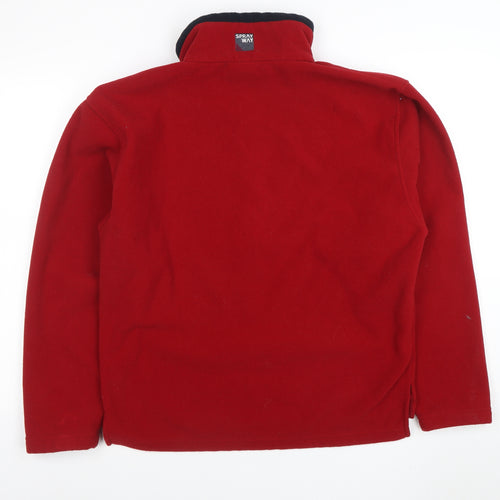 Sprayway Men’s Red Fleece 1/4 Zip Outdoor Jacket Size M