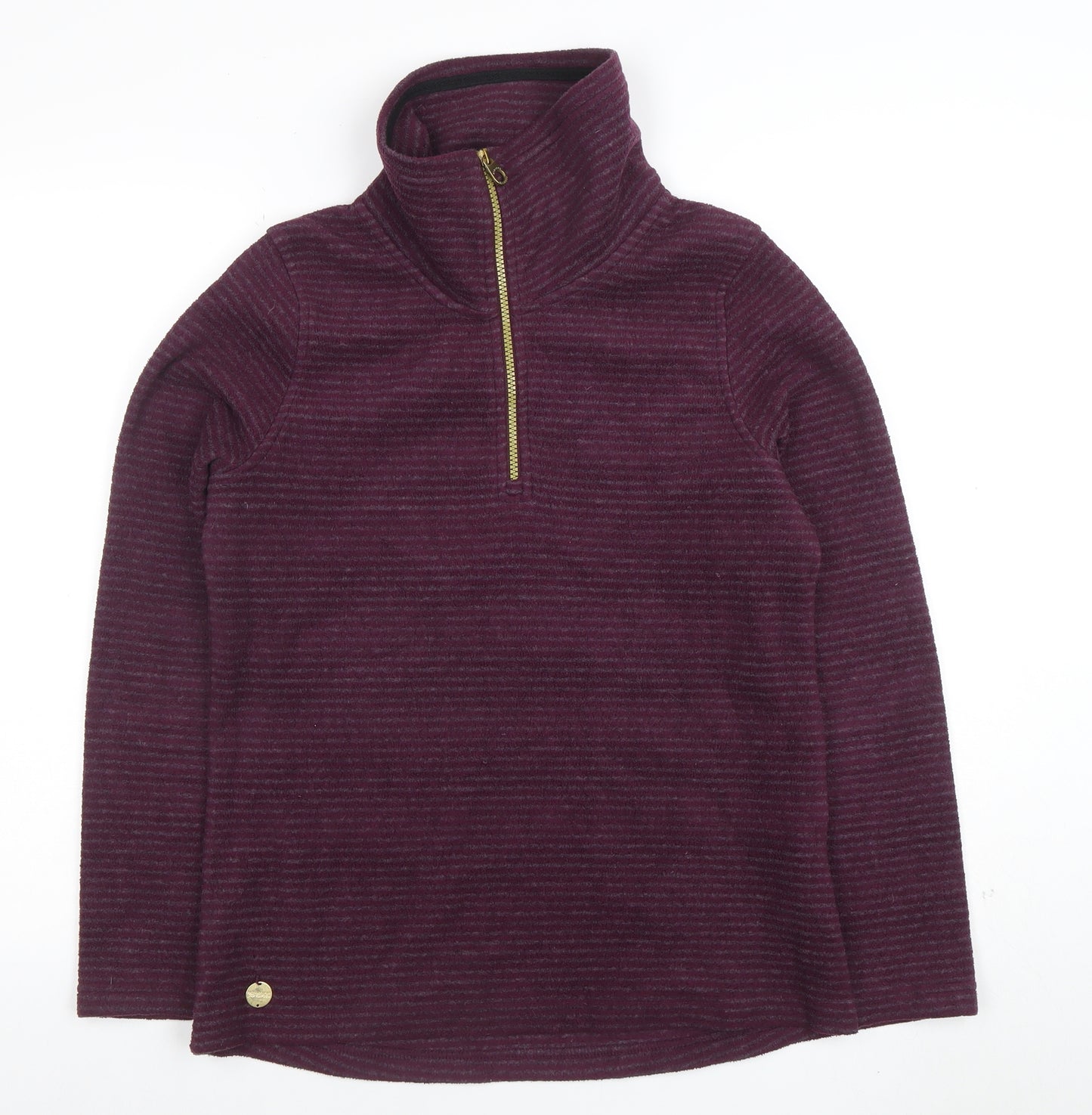Regatta Women’s Purple Striped 1/2 Zip Fleece Sweatshirt UK 10