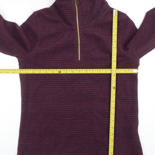 Regatta Women’s Purple Striped 1/2 Zip Fleece Sweatshirt UK 10