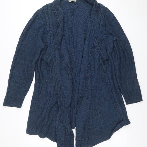 Marks and Spencer Per Una Women’s Blue Cable Knit Open Cardigan L