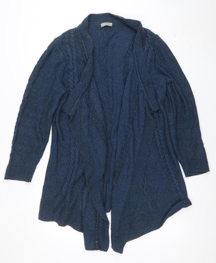 Marks and Spencer Per Una Women’s Blue Cable Knit Open Cardigan L