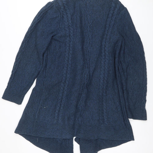 Marks and Spencer Per Una Women’s Blue Cable Knit Open Cardigan L