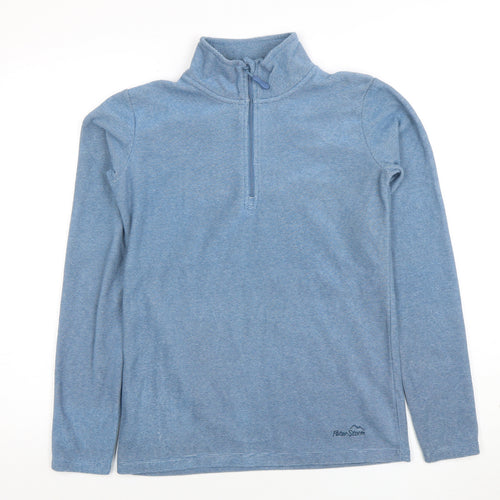 Peter Storm Women Blue Size 10 1/2 Zip Fleece Pullover Sweatshirt
