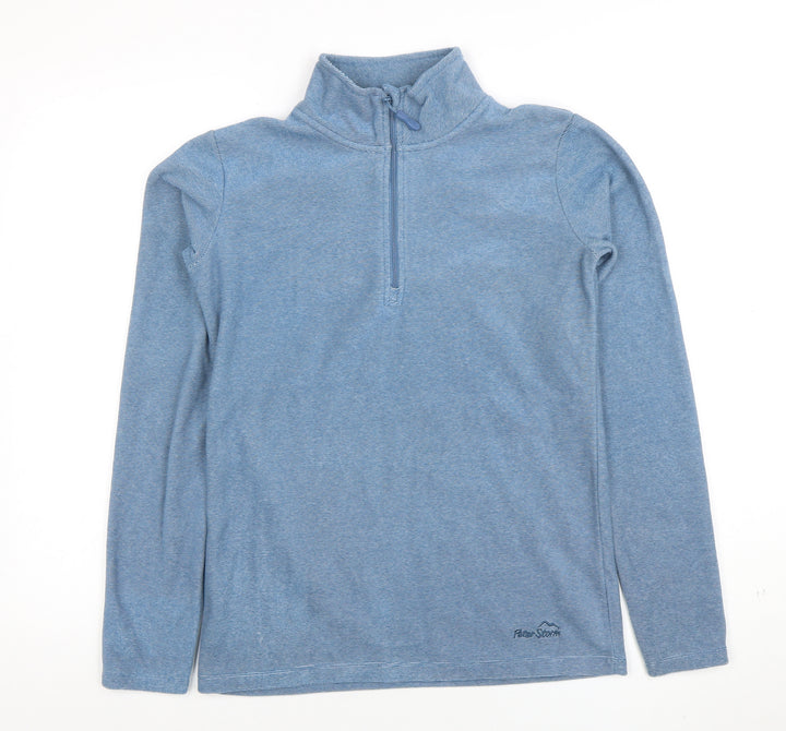 Peter Storm Women Blue Size 10 1/2 Zip Fleece Pullover Sweatshirt