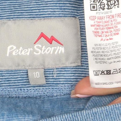Peter Storm Women Blue Size 10 1/2 Zip Fleece Pullover Sweatshirt