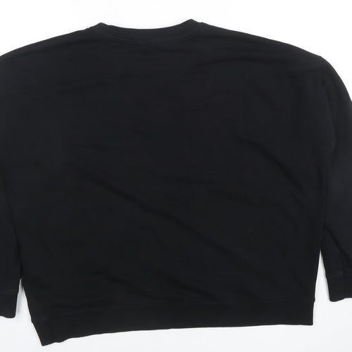 New Look Womens Black Friends TV Sweatshirt Size 12 Cotton Blend