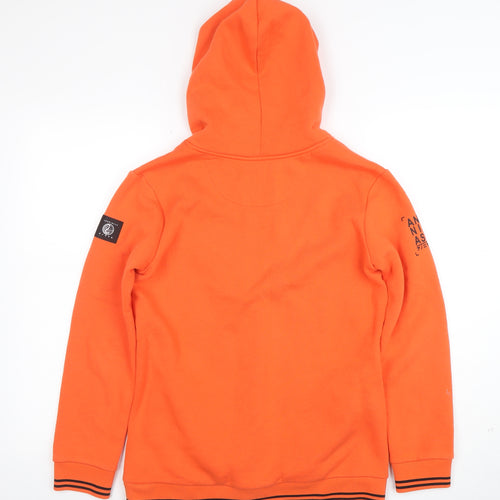 Anonimasu Boys Orange Pullover Hoodie 11-12 Years Cotton Casual
