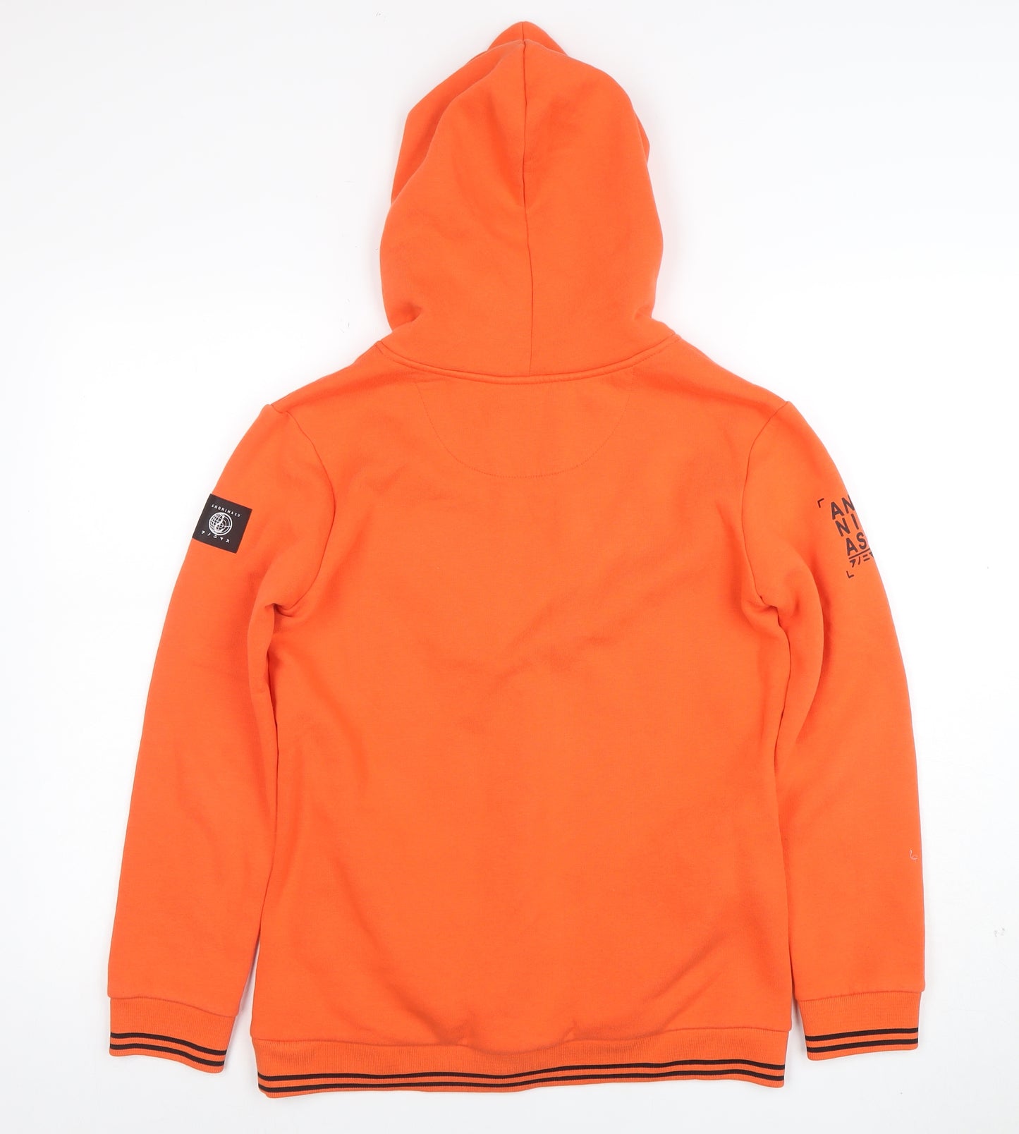 Anonimasu Boys Orange Pullover Hoodie 11-12 Years Cotton Casual