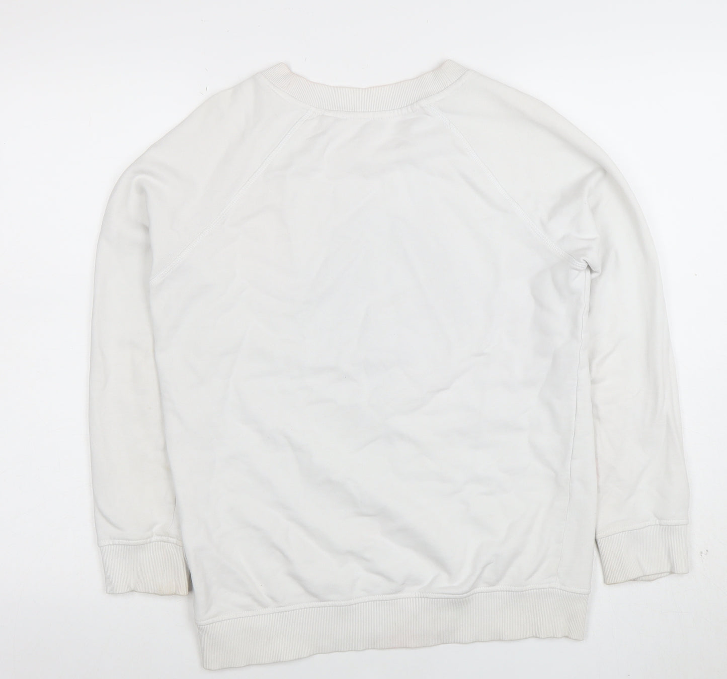 Next Women’s White Tree Print Cotton Pullover Sweatshirt Size 8