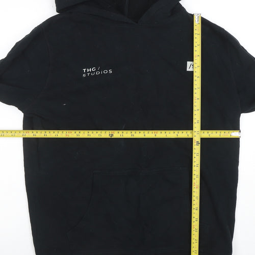 THG Studios Men's Black Pullover Hoodie Size S Logo Graphic