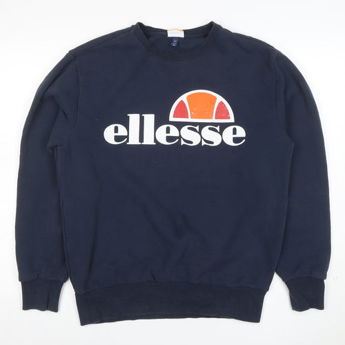 Ellesse Women's Navy Blue Crew Neck Pullover Sweatshirt UK L
