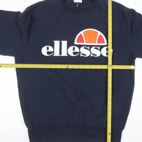 Ellesse Women's Navy Blue Crew Neck Pullover Sweatshirt UK L