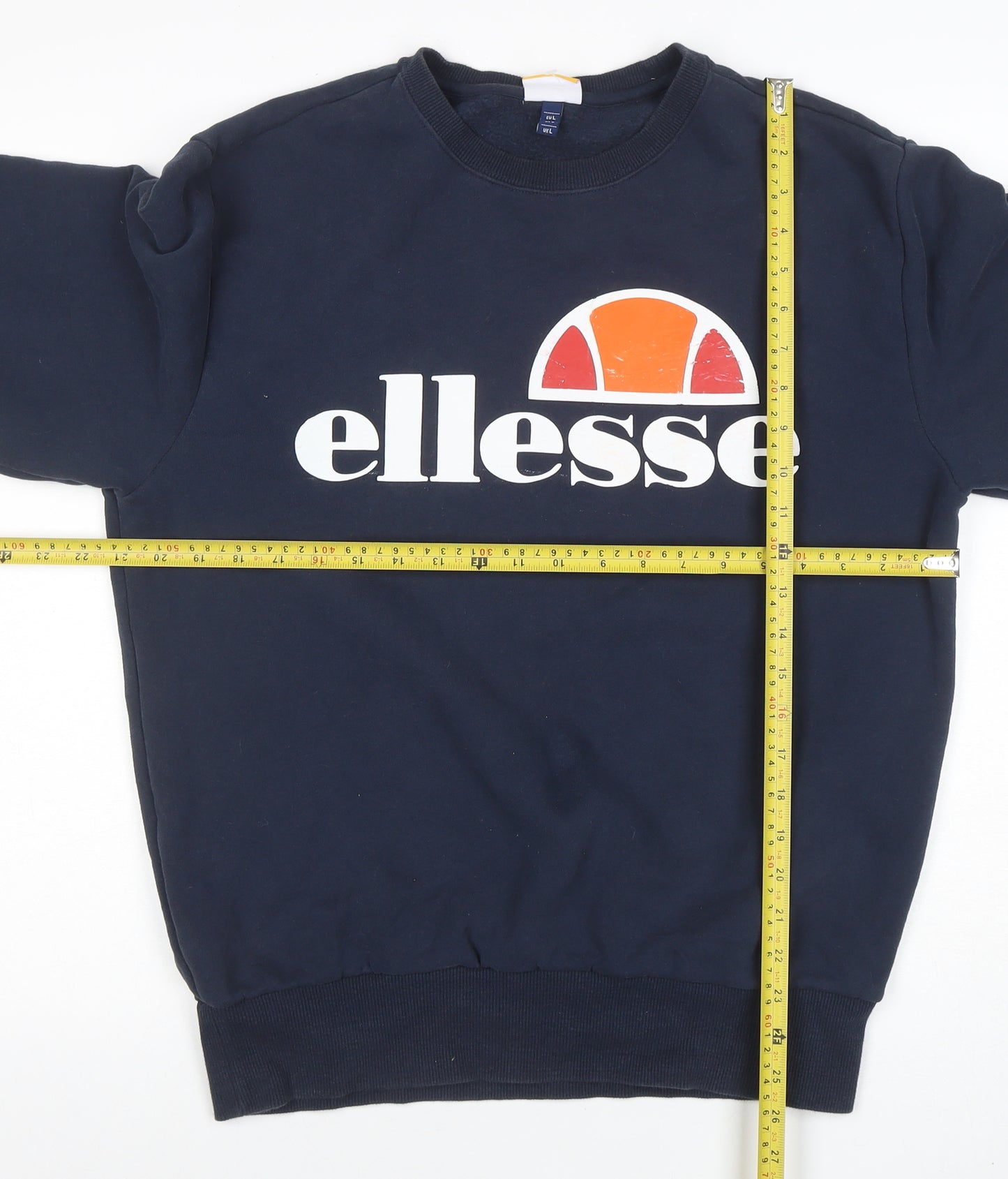 Ellesse Women's Navy Blue Crew Neck Pullover Sweatshirt UK L