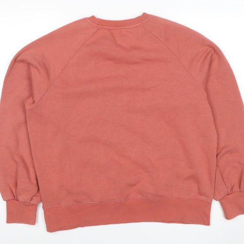 Next Women’s Pink Sequin Heart Pullover Sweatshirt Size L