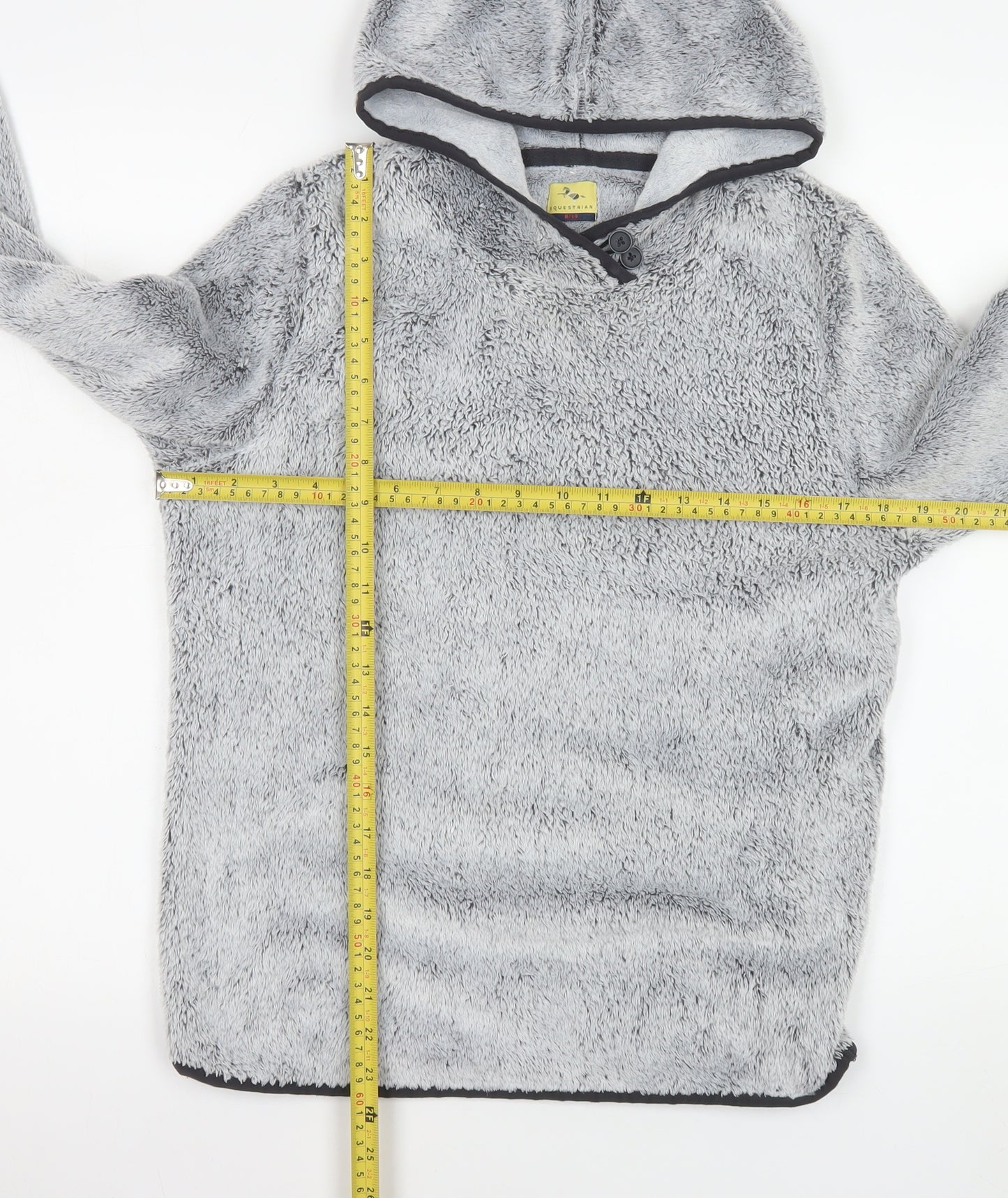 Equestrian Women Grey Size 8/10 Fleece Pullover Hoodie
