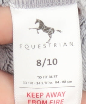 Equestrian Women Grey Size 8/10 Fleece Pullover Hoodie