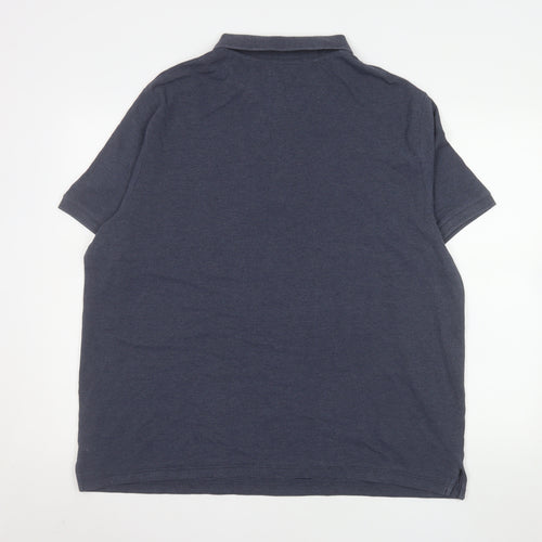 Jacamo Men's Blue 1X Regular Fit Short Sleeve Polo Shirt