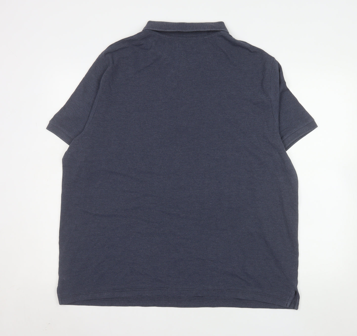 Jacamo Men's Blue 1X Regular Fit Short Sleeve Polo Shirt