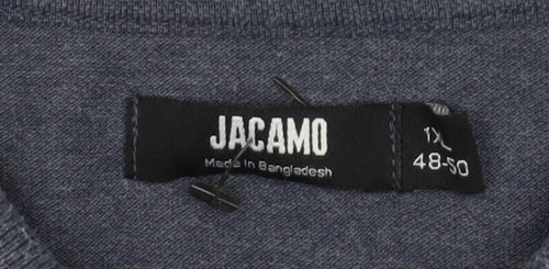 Jacamo Men's Blue 1X Regular Fit Short Sleeve Polo Shirt