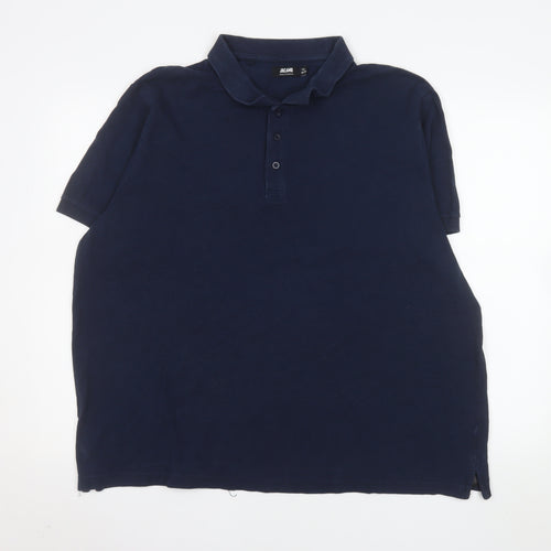 Jacamo Men's Blue 1XL Cotton Short Sleeve Polo Shirt