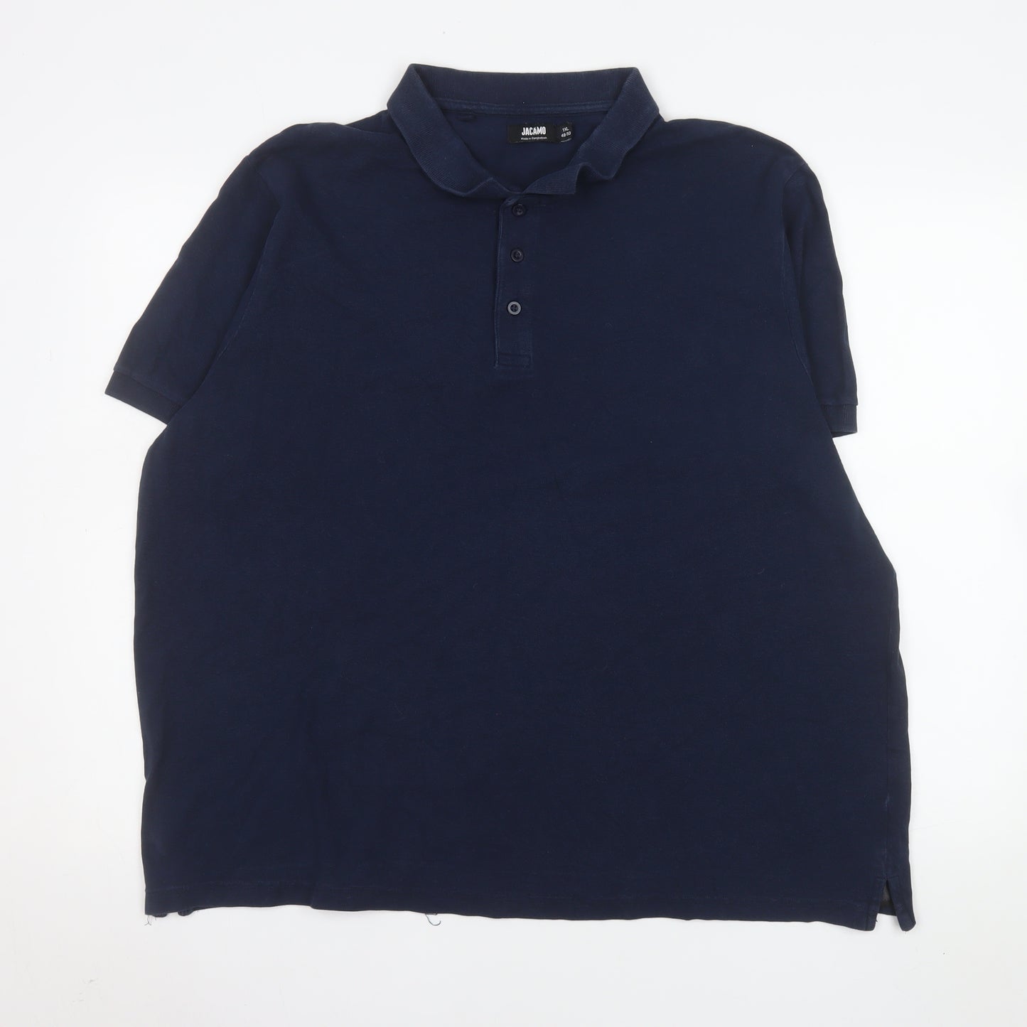 Jacamo Men's Blue 1XL Cotton Short Sleeve Polo Shirt
