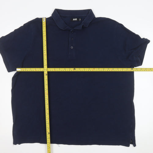 Jacamo Men's Blue 1XL Cotton Short Sleeve Polo Shirt