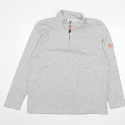 Northern Expo Men's Grey XL 1/4 Zip Pullover Sweatshirt