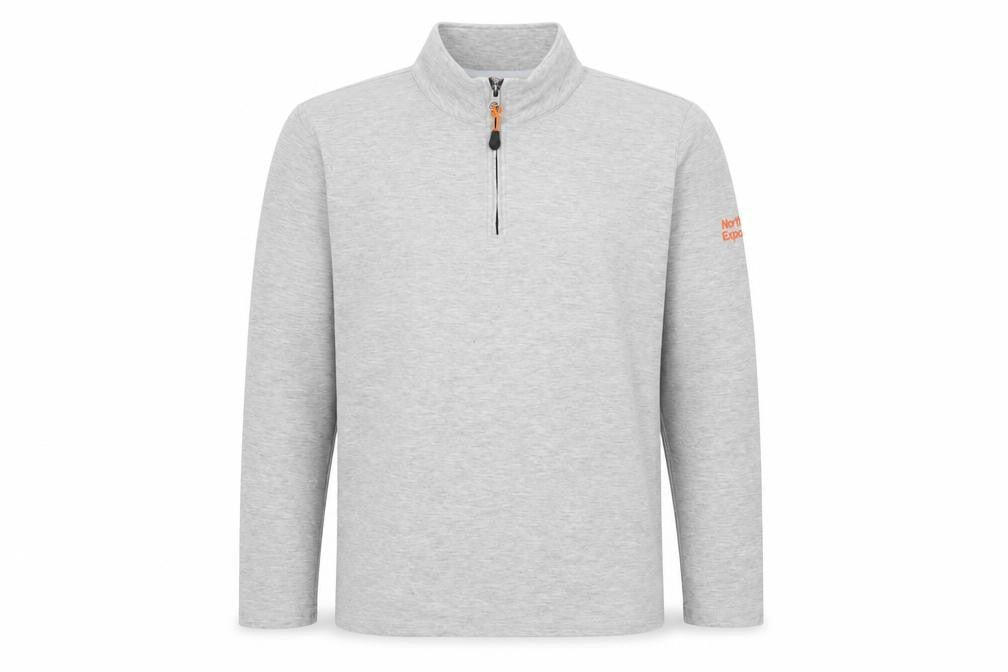Front view of Northern Expo Men's Grey XL 1/4 Zip Pullover Sweatshirt