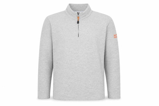 Front view of Northern Expo Men's Grey XL 1/4 Zip Pullover Sweatshirt
