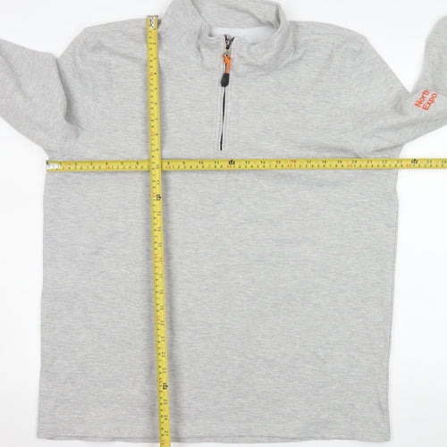 Northern Expo Men's Grey XL 1/4 Zip Pullover Sweatshirt