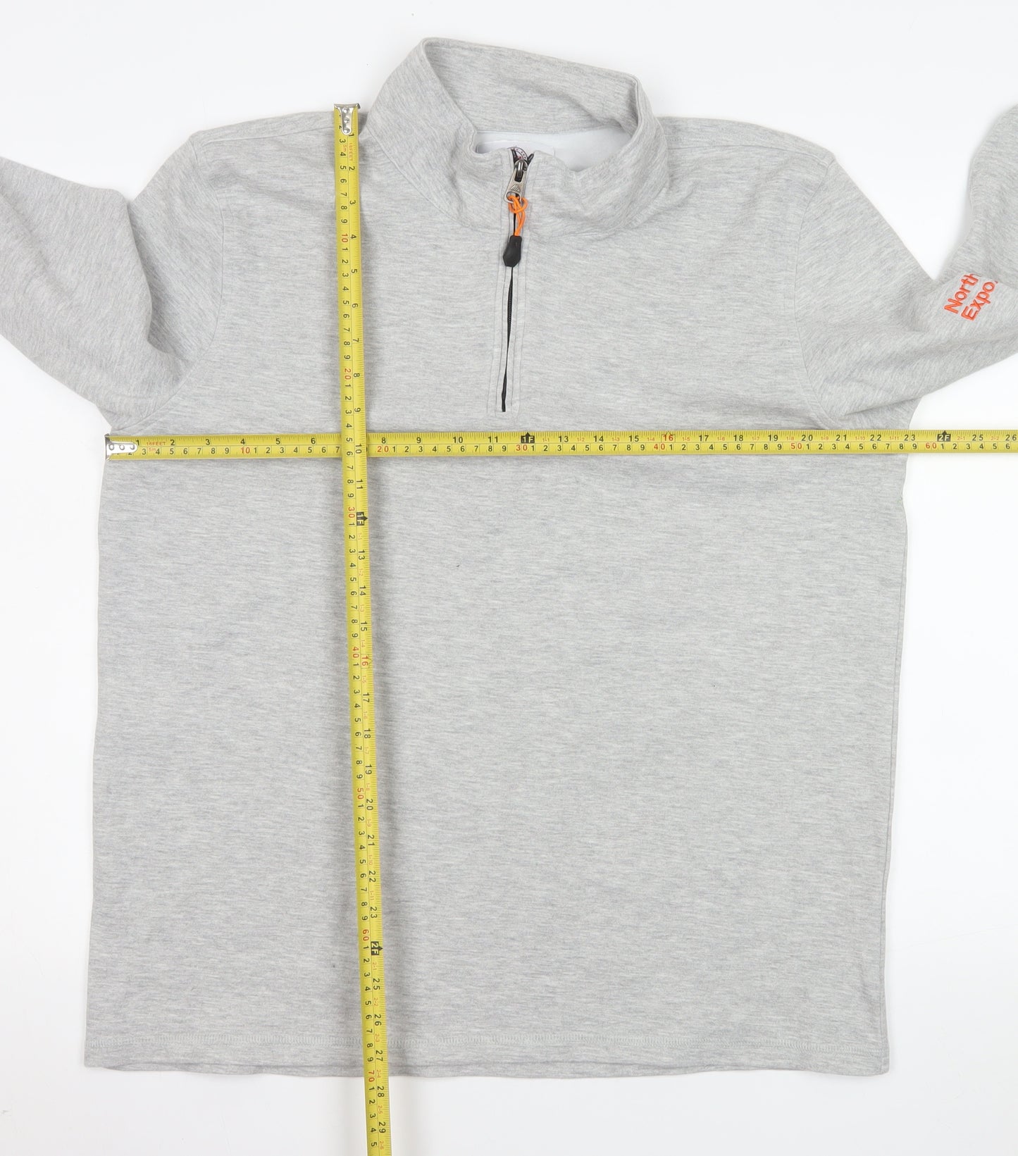 Northern Expo Men's Grey XL 1/4 Zip Pullover Sweatshirt