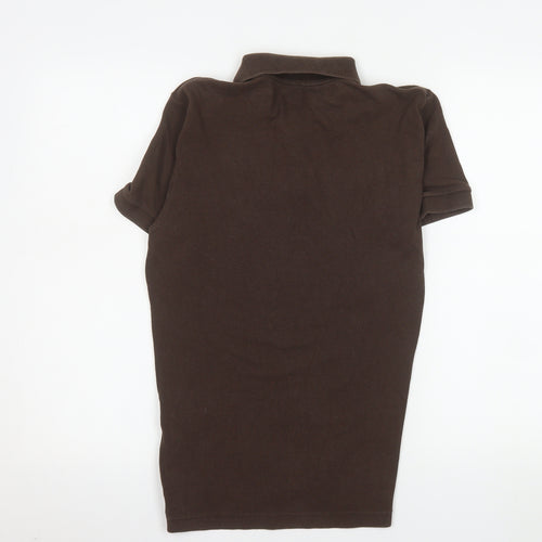 Uniqlo Men's Brown Cotton Short Sleeve Polo Shirt XS