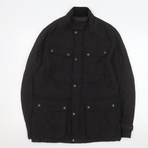 Marks and Spencer Blue Harbour Men's Black Quilted Jacket Size S