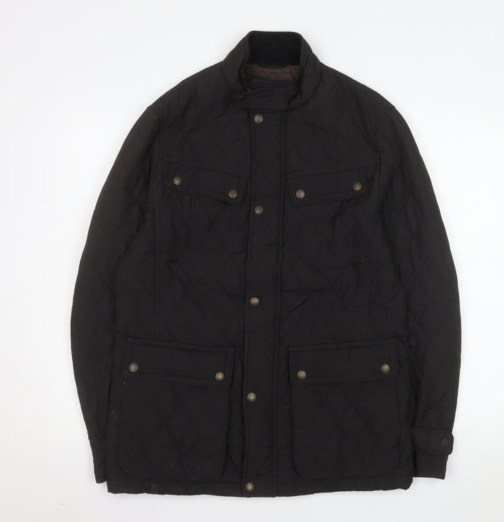 Marks and Spencer Blue Harbour Men's Black Quilted Jacket Size S