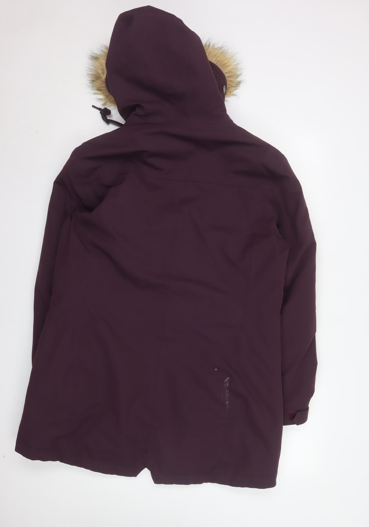Tog Twenty Four Women's Purple Long Hooded Down Parka Coat Size 14