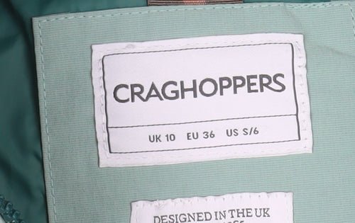 Craghoppers Women Green Hooded Puffer Waistcoat Size 10